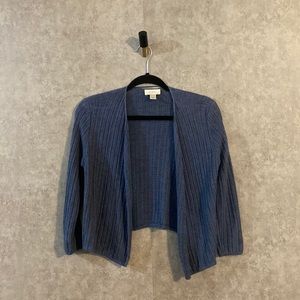 Loft Cornflower Blue XS Knit Cardigan Draped